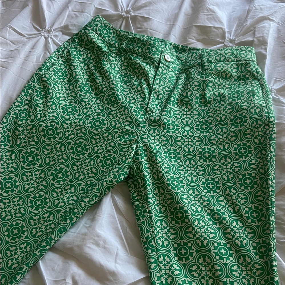 <Epicure> Green Patterned Golf Pants